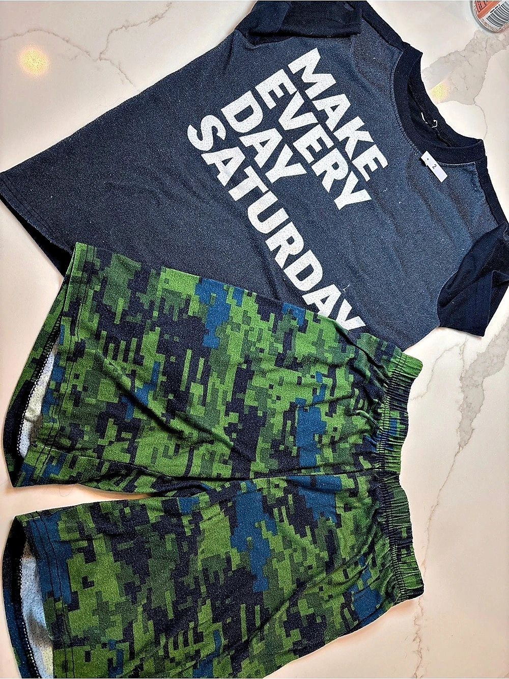 The Children's Place Boys Humor Pajamas 2-Pack Camo Set Size M